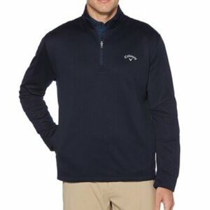 Men's Callaway Golf Pullover 1/4 Zip Ottoman Tech NAVY BLUE